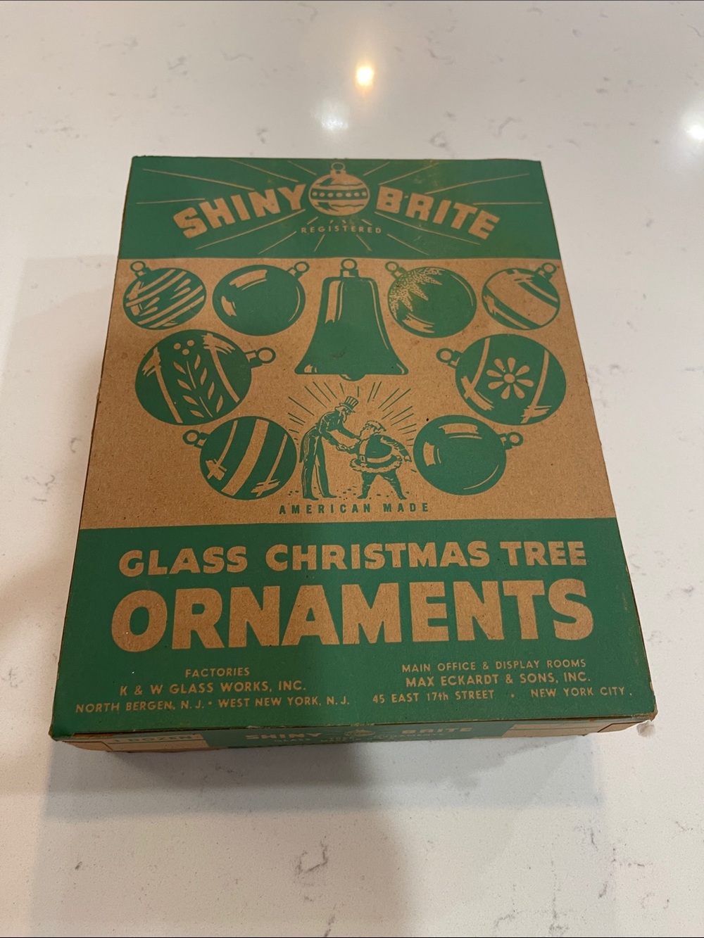 Vintage 1940’s Shiny Brite Glass Christmas Tree Ornaments Collectible